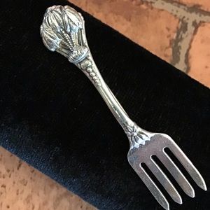 Sterling Silver Fork Pin Brooch Palm Trees vintage restaurant chef culinary